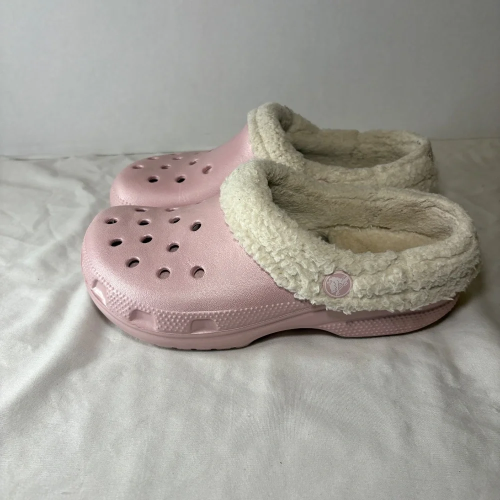 Crocs Quartz ( Pink ) Classic Blitzen IV Lined Clog US Women 6/Men 4